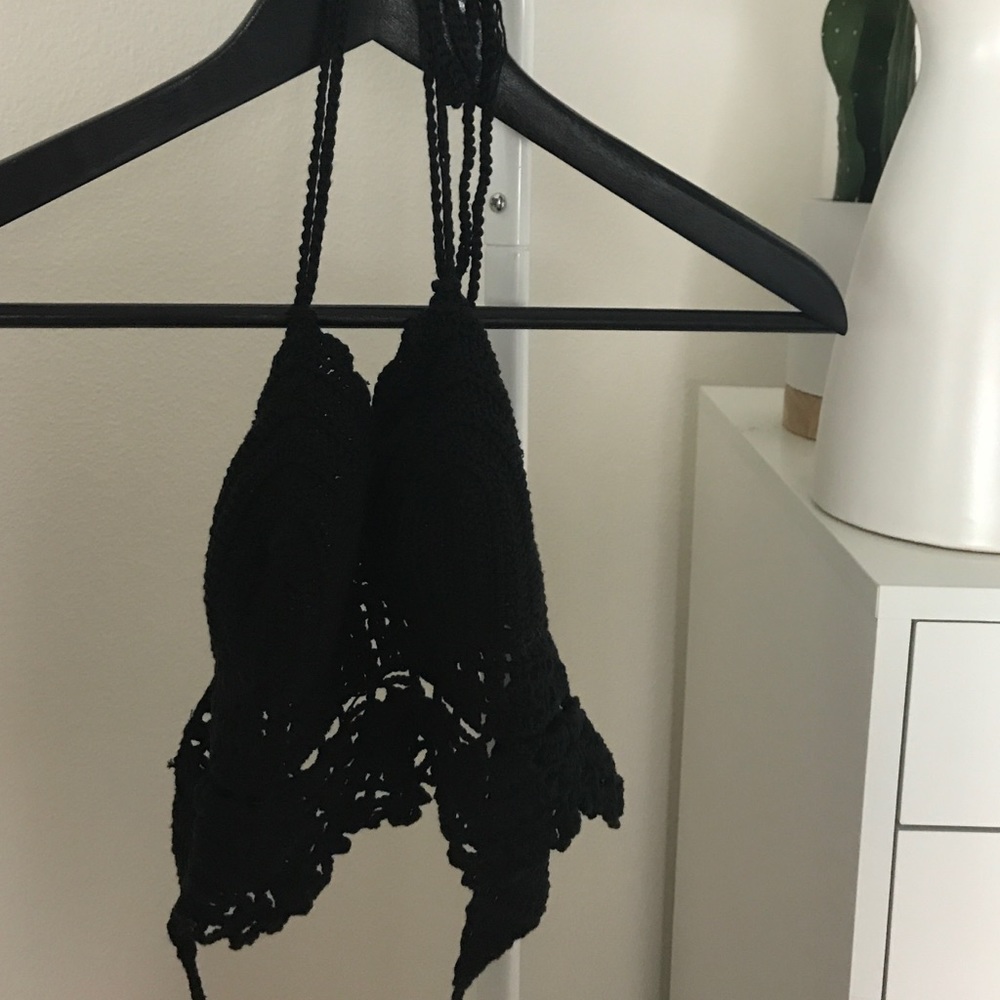 Black Crochet Top